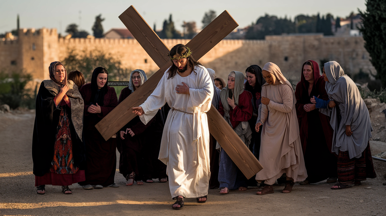 Eighth Station: Jesus meets the women of Jerusalem