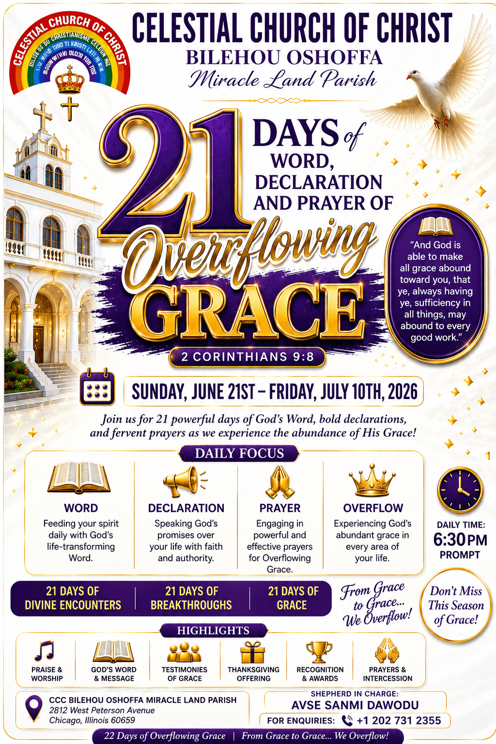 21 Days of Overflowing Grace (eBook) — Word, Declaration & Prayer