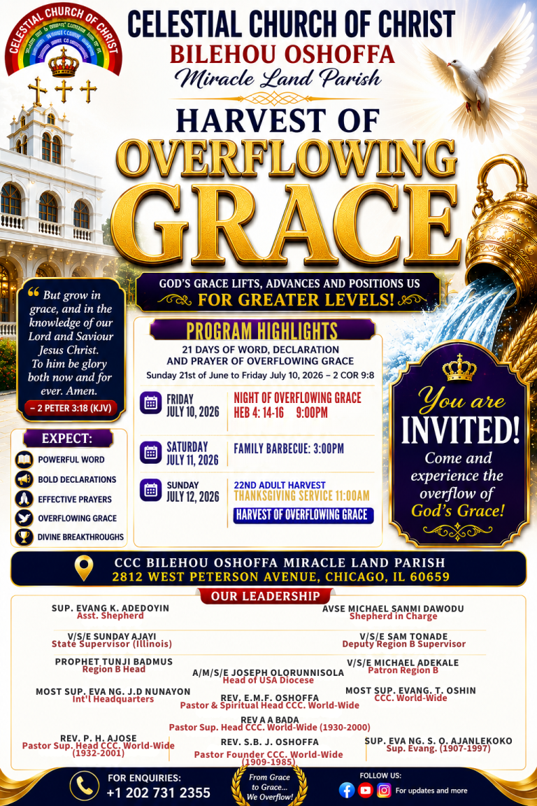 Harvest Thanksgiving 2026 – Full Program